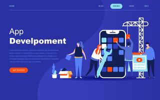 Modern flat design concept of App Development vector