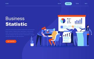 Modern flat design concept of Business Statistic for website vector