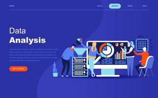 Modern flat design concept of Big Data Analysis vector