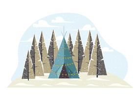 Vector Winter Landscape illustration