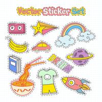 Vector Sticker Patches Set