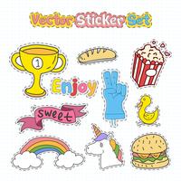 Vector Sticker Patches Set