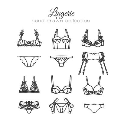 Underwear bra icon outline style Royalty Free Vector Image