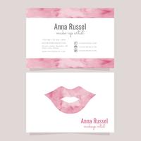 Vector Makeup Artist Business Card