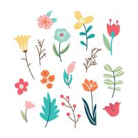 Colorful Doodled Flowers
