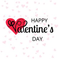 Valentine's day card with hearts background vector