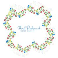 Beautiful decorative ornament colorful floral frame design vector