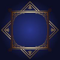 Decorative background with gold frame  vector