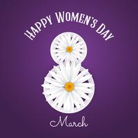 International Women's day background with daisies vector