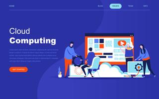 Modern flat design concept of Cloud Technology vector