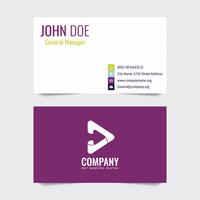 Modern business card Vector template design