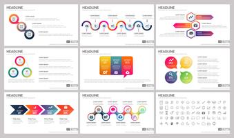 Elementos modernos de infografías para plantillas de presentaciones. vector