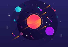 Galaxy Background Vector Illustration