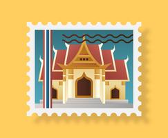 Bangkok Postage Stamp vector