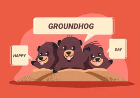 Ground Hog Day vector