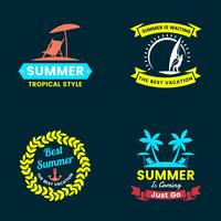 Summer Retro Vector Logo for banner