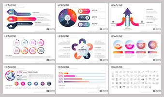 Modern Elements of infographics for presentations templates vector