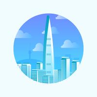 Seoul Landmark Vector Illustration