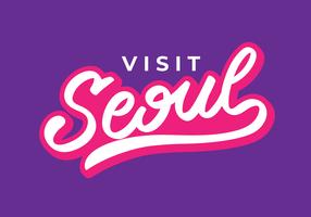 Seoul Lettering vector