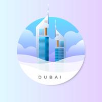 Emirates Tower Landmark Concept Illustration vector