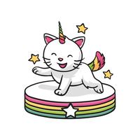 Cat Wannabe Unicorn vector