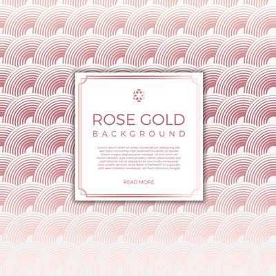 Flat Modern Circle Rose Gold Vector Background