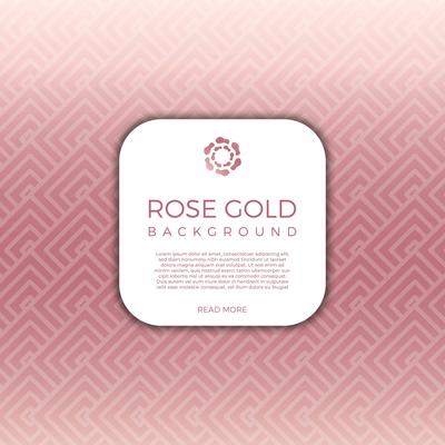 Flat Modern Geometric Rose Gold Vector Background