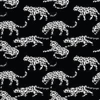 Seamless exotic pattern with abstract silhouettes of animals. vector