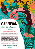 Carnaval de Brasil. Ilustración del vector con los elementos abstractos de moda.