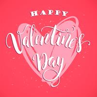 Feliz día de San Valentín. Dibujado a mano diseño de letras