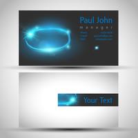 Colorful and elegant business card design with front and back side, vector