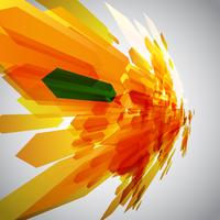 Orange and a green arrow in motion vector
