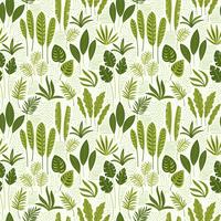 Abstract seamless pattern with tropical leaves. vector