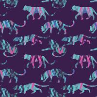 Seamless exotic pattern with abstract silhouettes of animals. vector