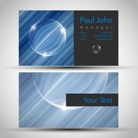 Colorful and elegant business card design with front and back side, vector