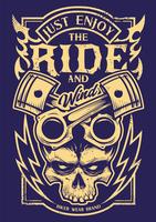 Simplemente disfruta del Ride Vector Biker Art