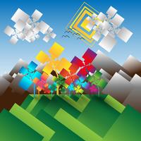 Abstract landscape vector baclground