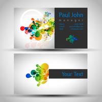 Abstract business-card front and back vector