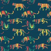 Seamless exotic pattern with abstract silhouettes of animals. vector