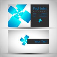 Colorful and elegant business card design with front and back side, vector