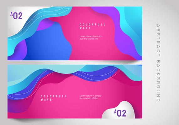 Abstract Wave Colorfull Background Banner Vector