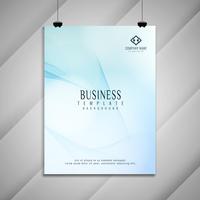 Abstract colorful wavy business brochure design vector