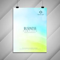 Abstract colorful wavy business brochure design vector