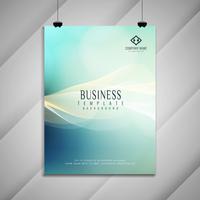 Abstract colorful wavy business brochure stylish design vector