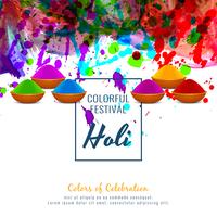 Fondo decorativo abstracto feliz Holi festival religioso vector