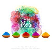 Abstract Happy Holi colorful background vector