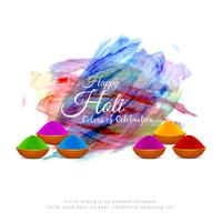 Abstract Happy Holi colorful background vector