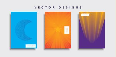 Diseños de portadas de vectores mínimos. Plantilla de póster de futuro.