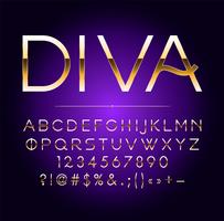 High quality gold-effect vector letters. Vector illustration