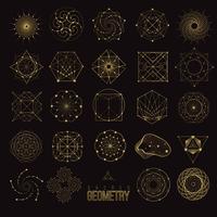 Sacred geometry forms vector